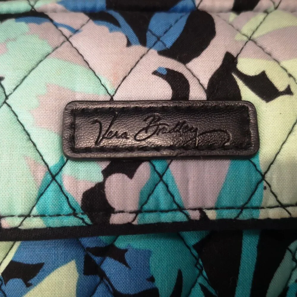 Vera Bradley Double Zip Retired Camofloral Pattern Wristlet Crossbody or Wallet - Picture 2 of 11